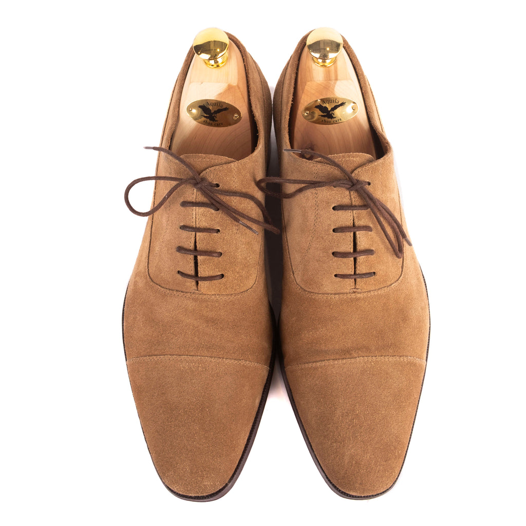 Suede Sand Cap Toe Oxfords