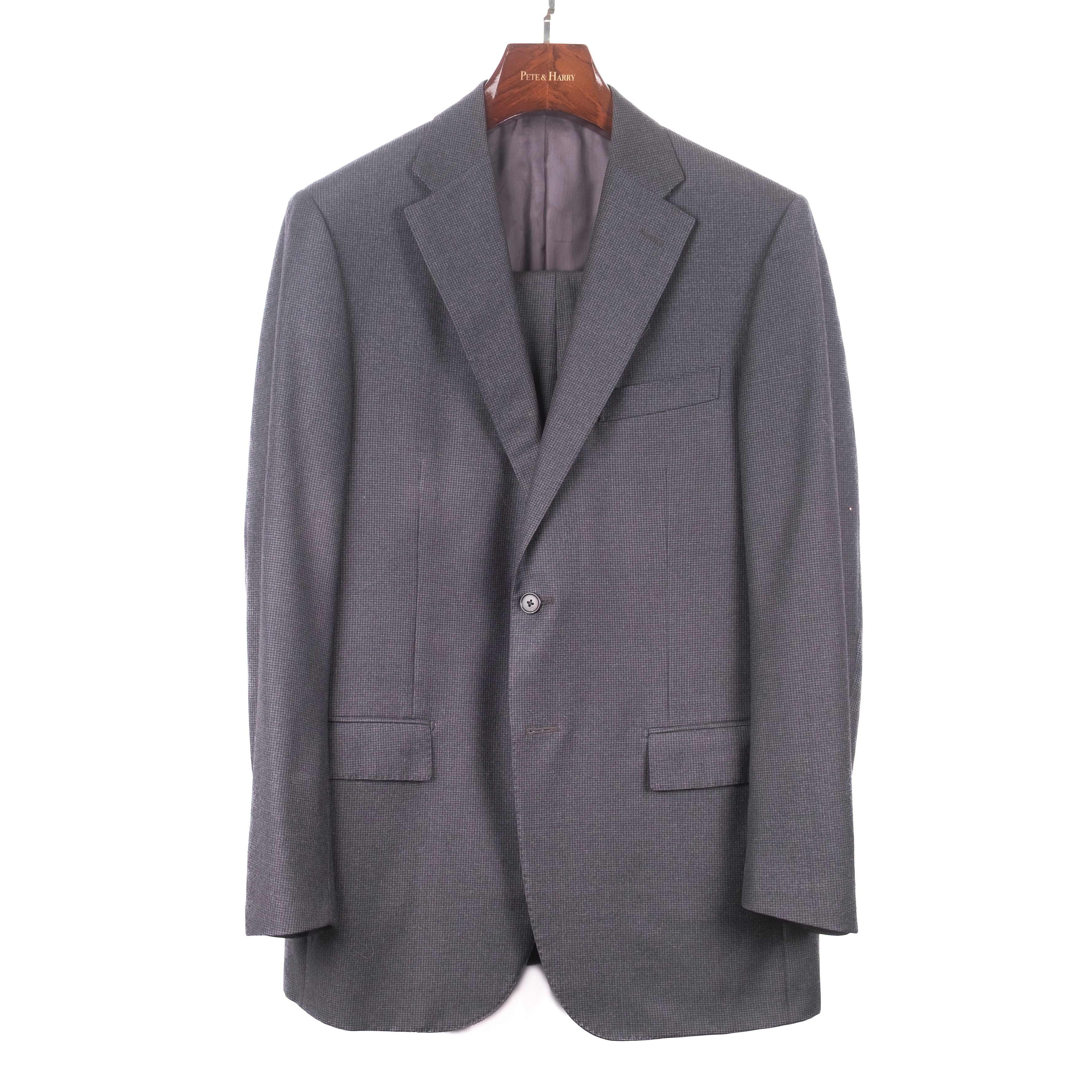 Grey Mini Houndstooth Business Suit