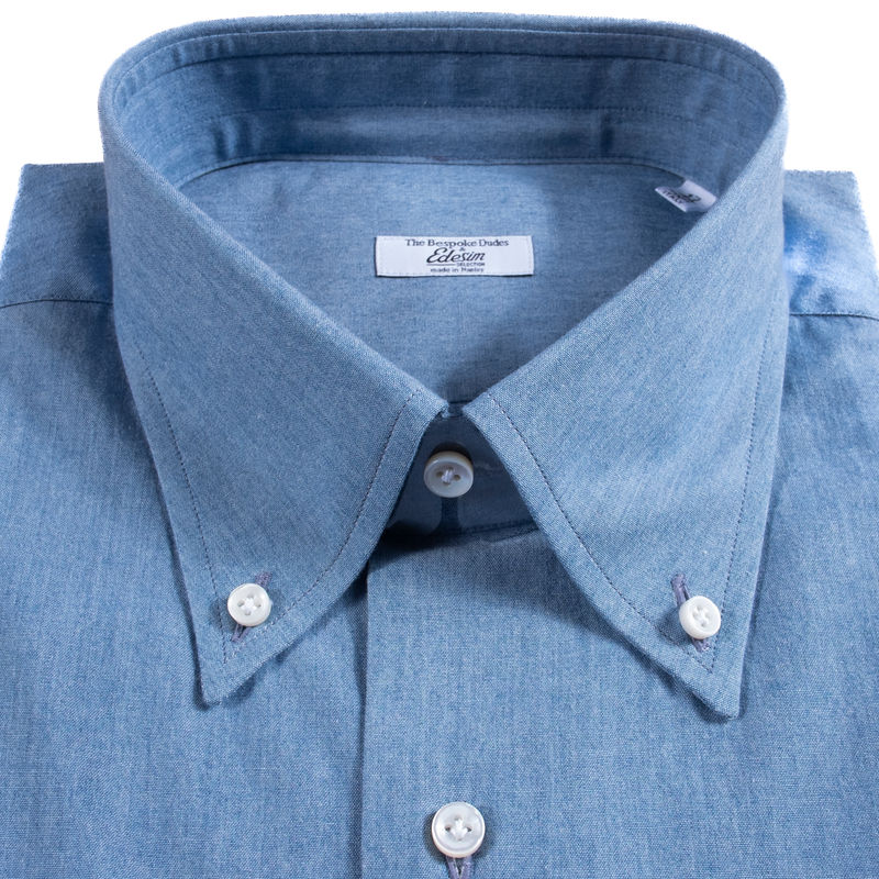Neapolitan Hand Tailored Button Down Denim Shirt