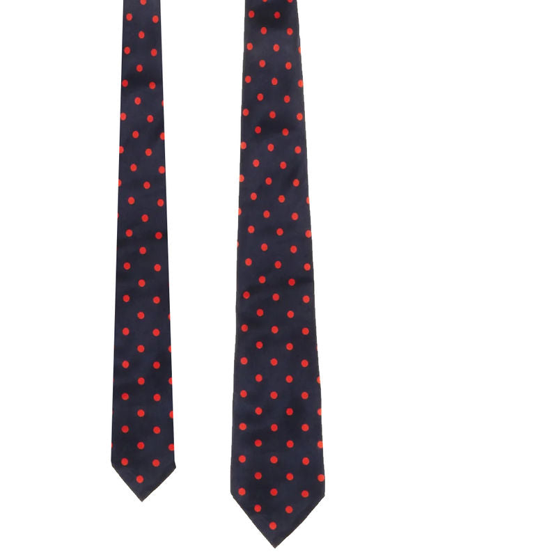 Austin Reed Navy Tie with Red Polkadots