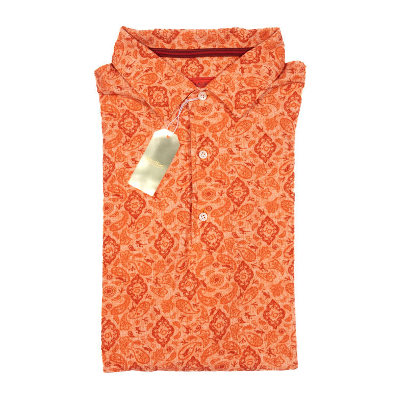 Orange Short Sleeve Polo Shirt