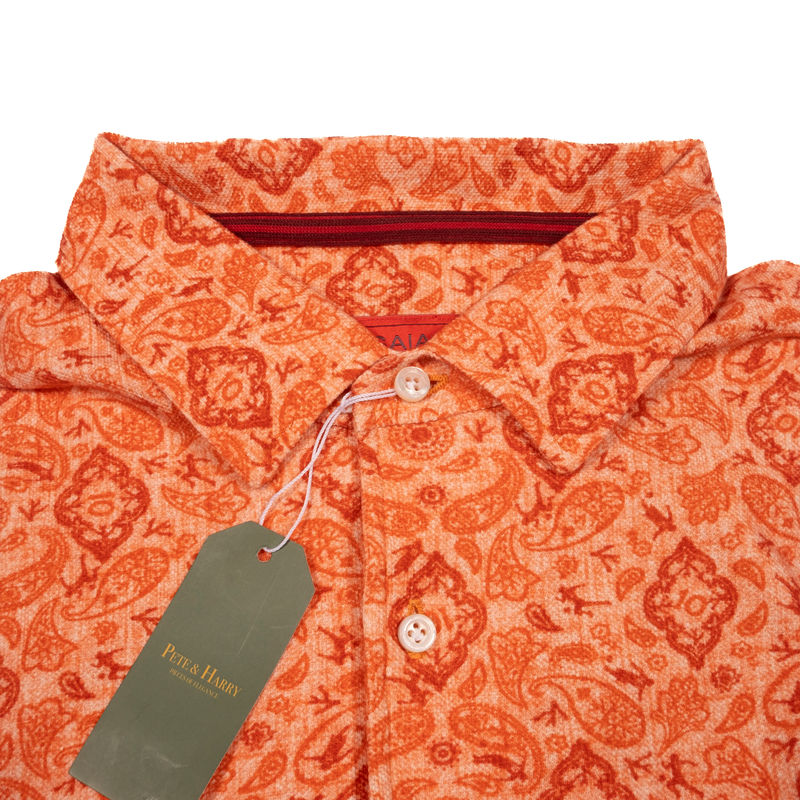 Orange Short Sleeve Polo Shirt