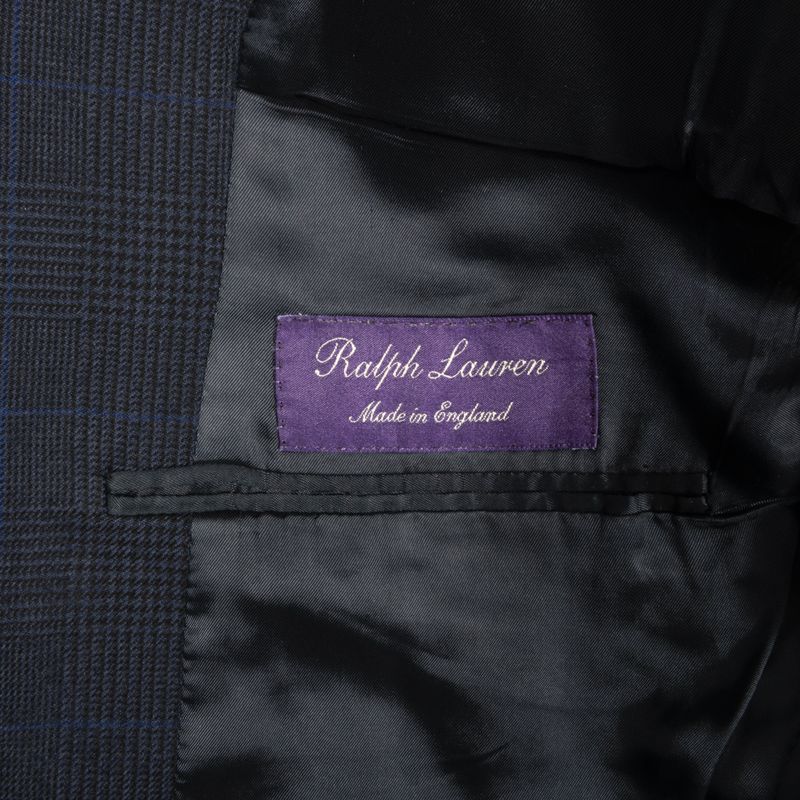 Ralph Lauren Purple Label Navy Prince of Wales Check Three Piece Suit