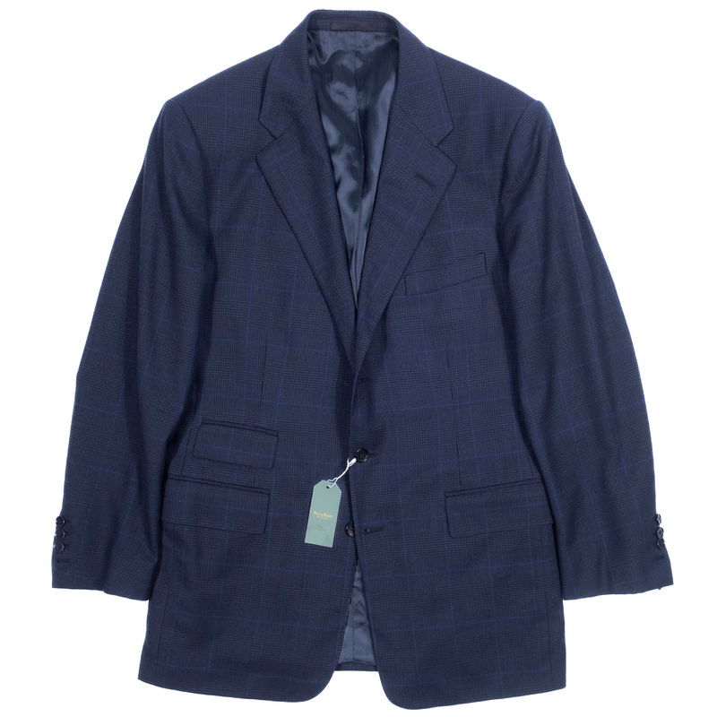 Ralph Lauren Purple Label Navy Prince of Wales Check Three Piece Suit