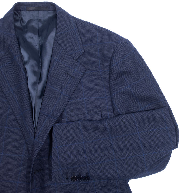 Ralph Lauren Purple Label Navy Prince of Wales Check Three Piece Suit