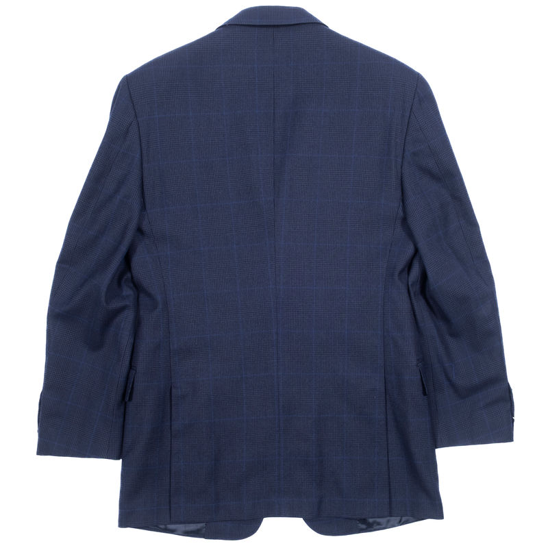 Ralph Lauren Purple Label Navy Prince of Wales Check Three Piece Suit