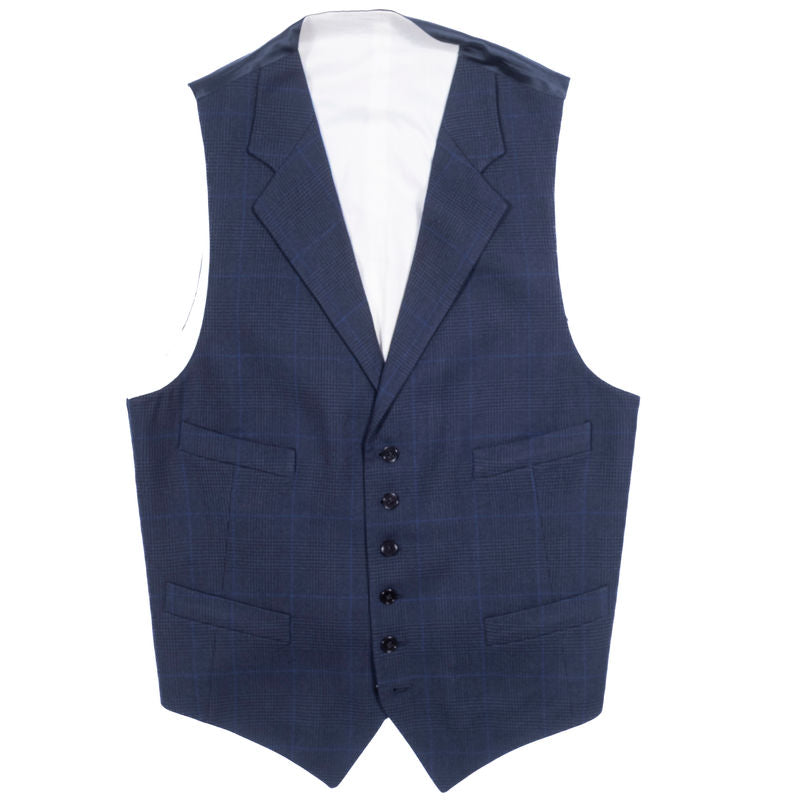 Ralph Lauren Purple Label Navy Prince of Wales Check Three Piece Suit