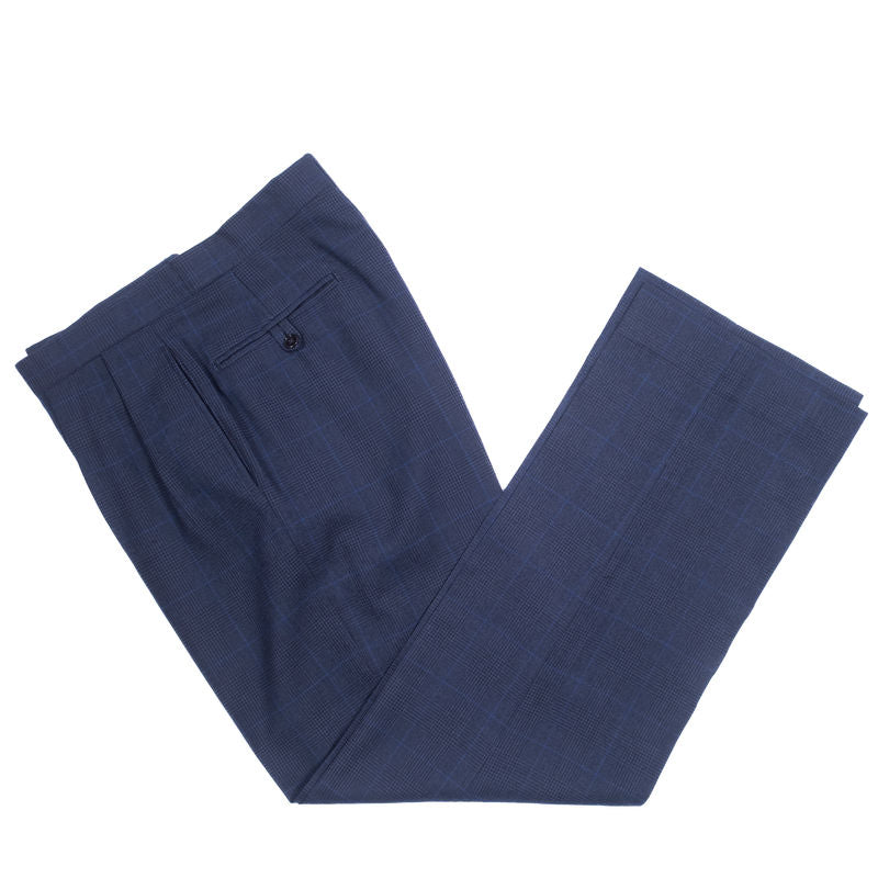 Ralph Lauren Purple Label Navy Prince of Wales Check Three Piece Suit