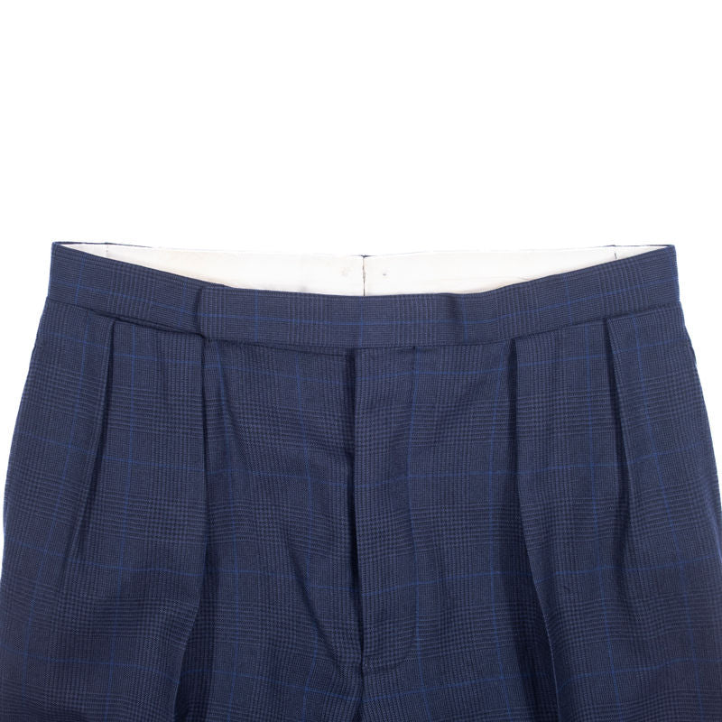 Ralph Lauren Purple Label Navy Prince of Wales Check Three Piece Suit