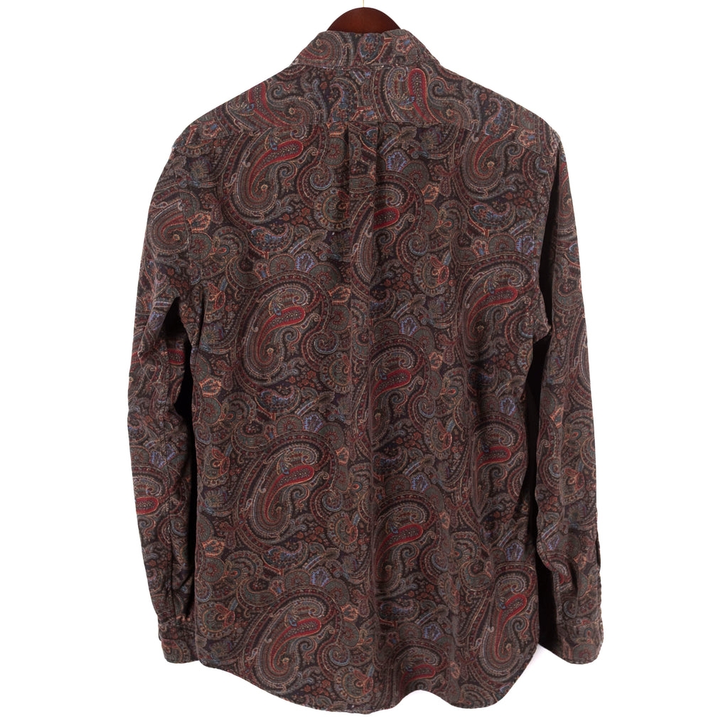 Blue and Red Paisley Buttondown Corduroy Shirt