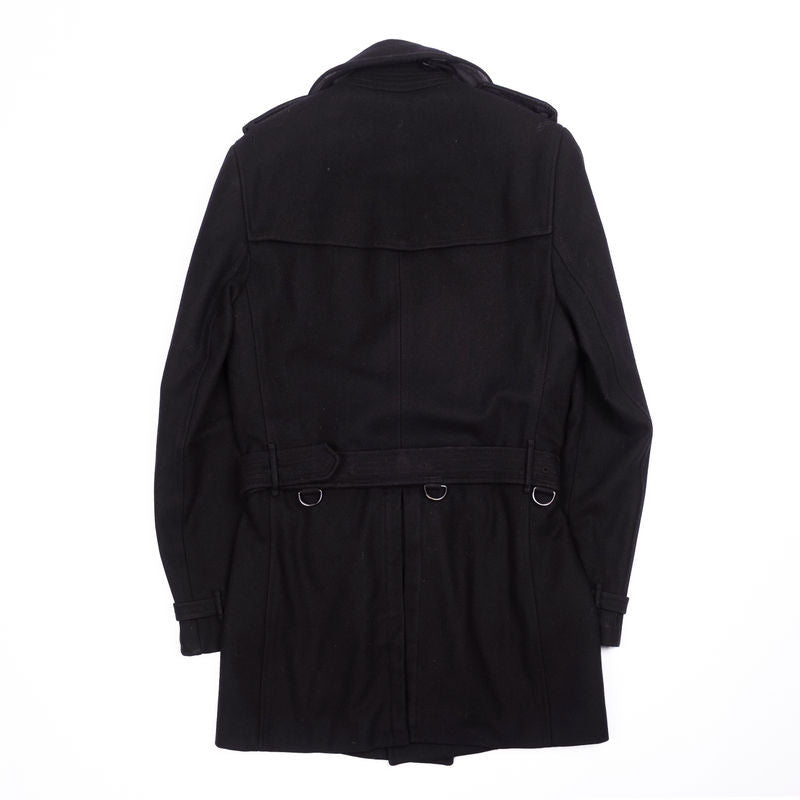 Black Double Breasted Trench Coat