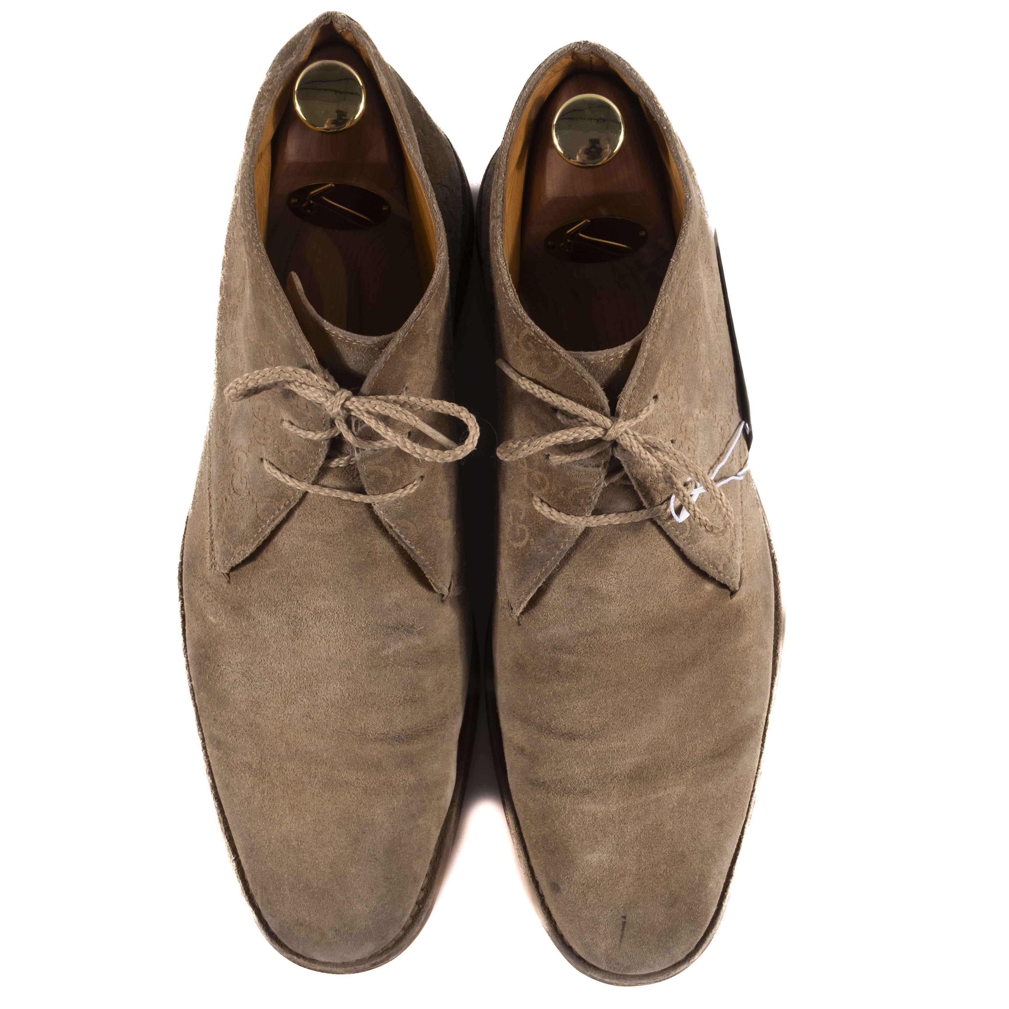 Gucci Beige Suede Chukka Boots Sz 44