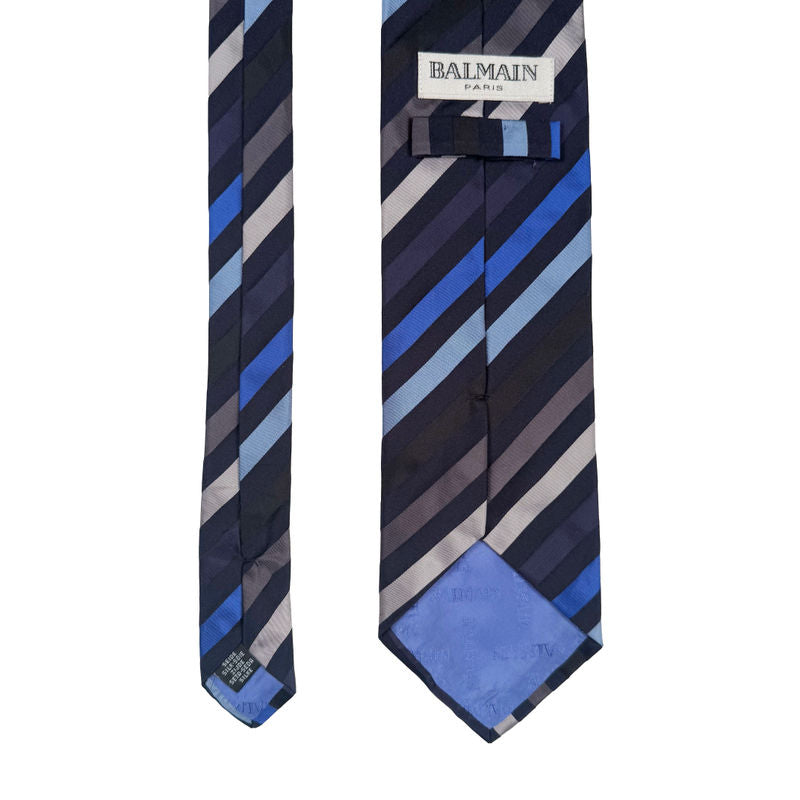 Balmain Blue Stripe Tie