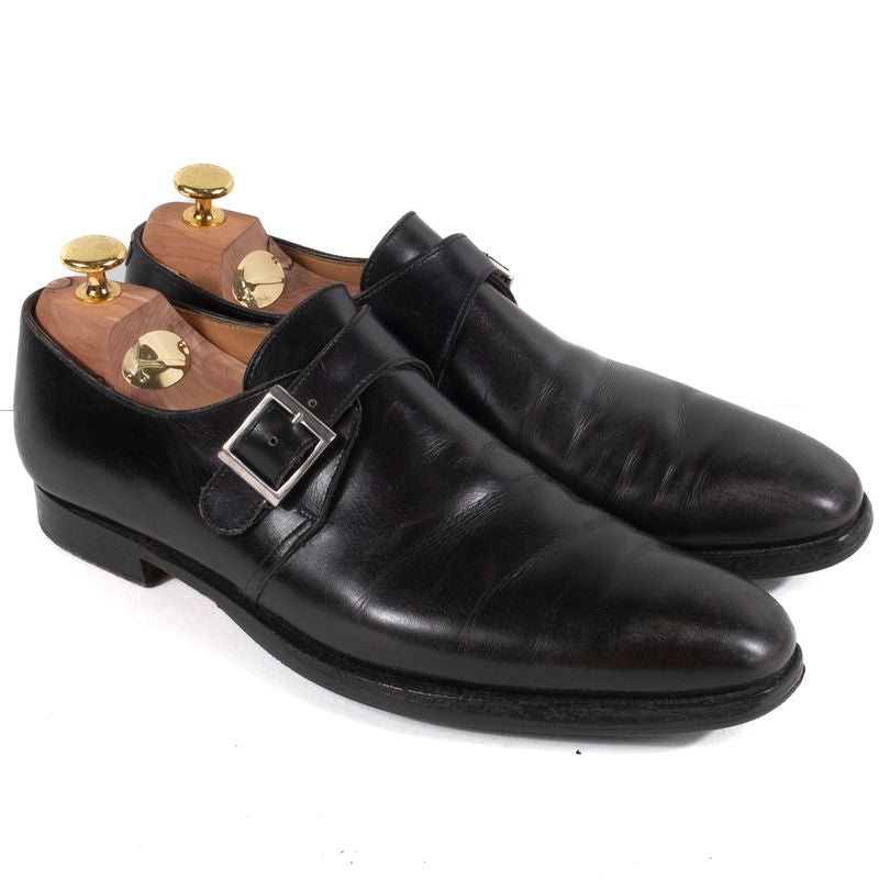 Crockett & Jones Black Single Monkstraps