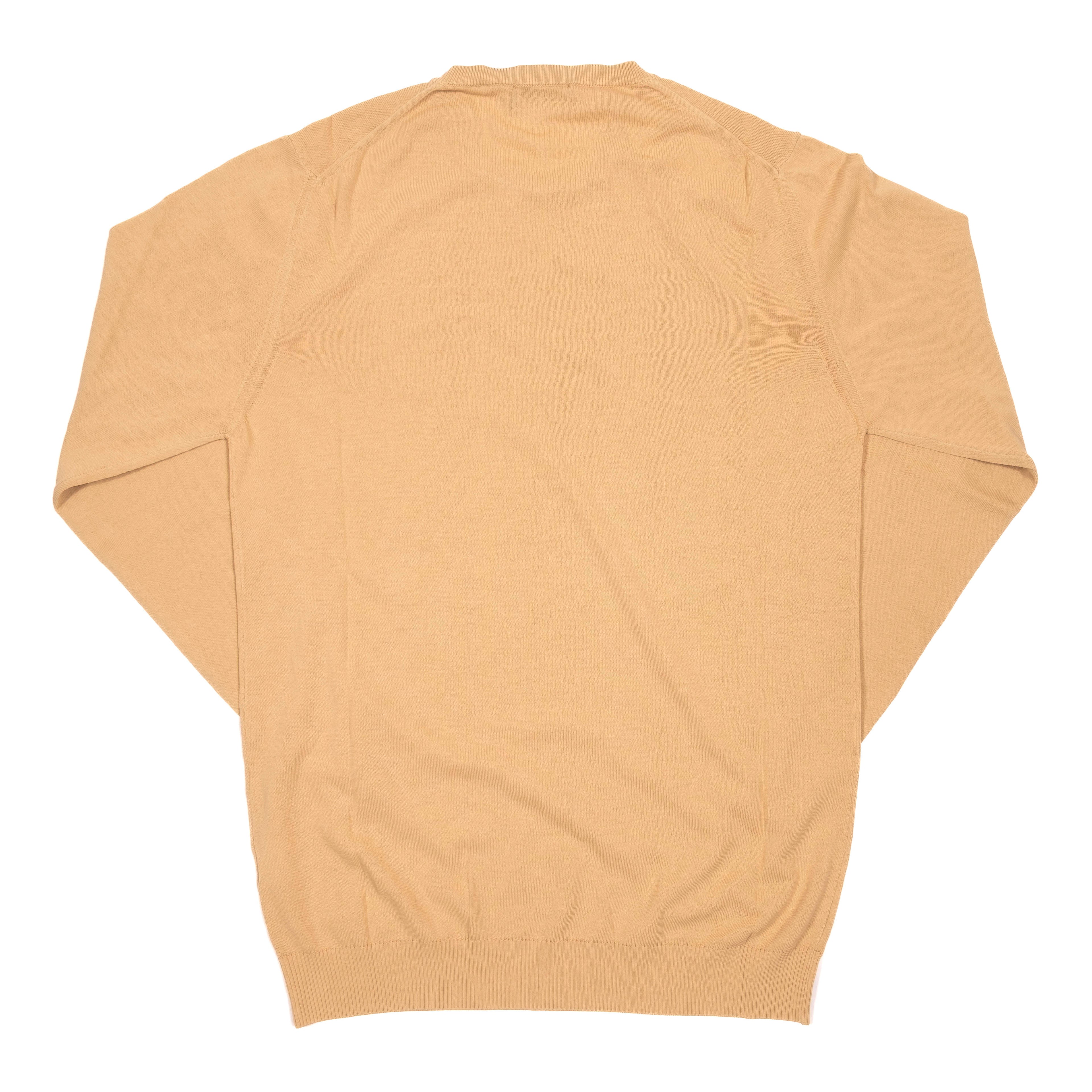 Blugiallo Camel Coloured Knit Cotton Sweater