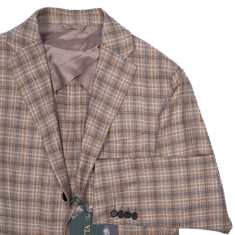 Beretta Beige Check Silk Sport Coat