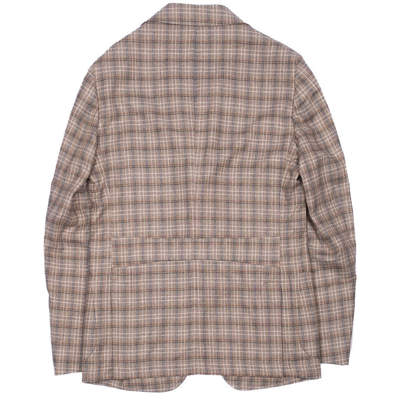 Beretta Beige Check Silk Sport Coat