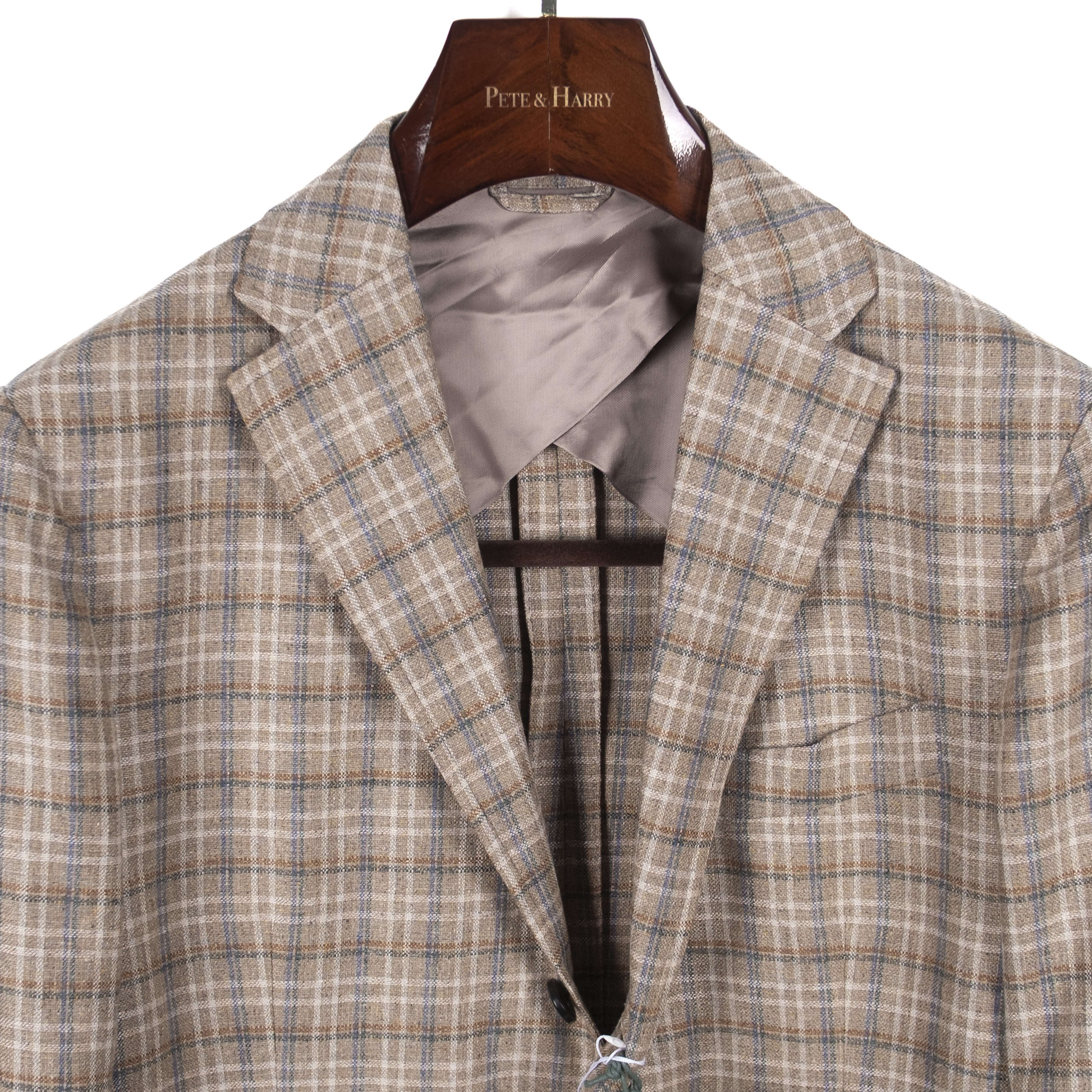 Beretta Beige Check Silk Sport Coat