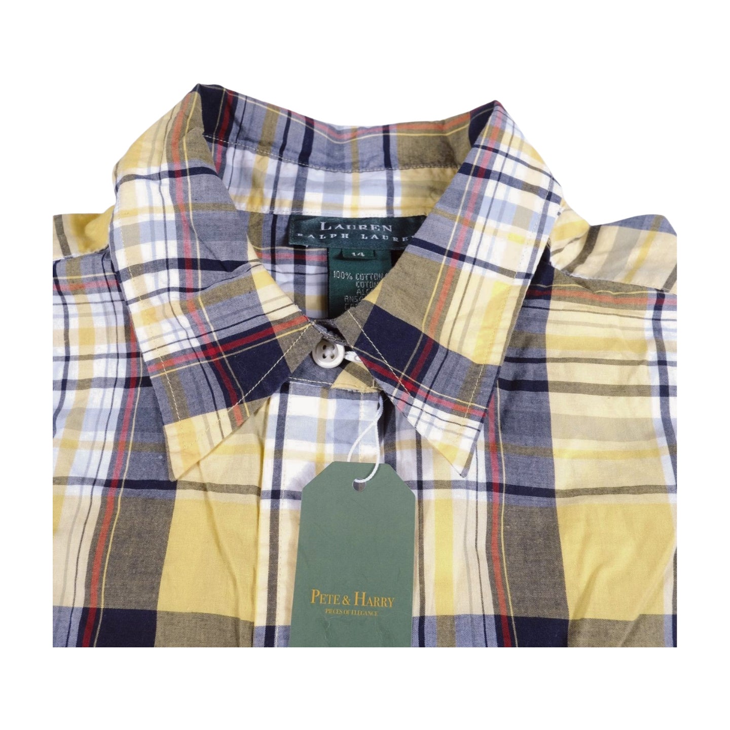 Ralph Lauren Yellow/Multicolored Madras Casual Shirt
