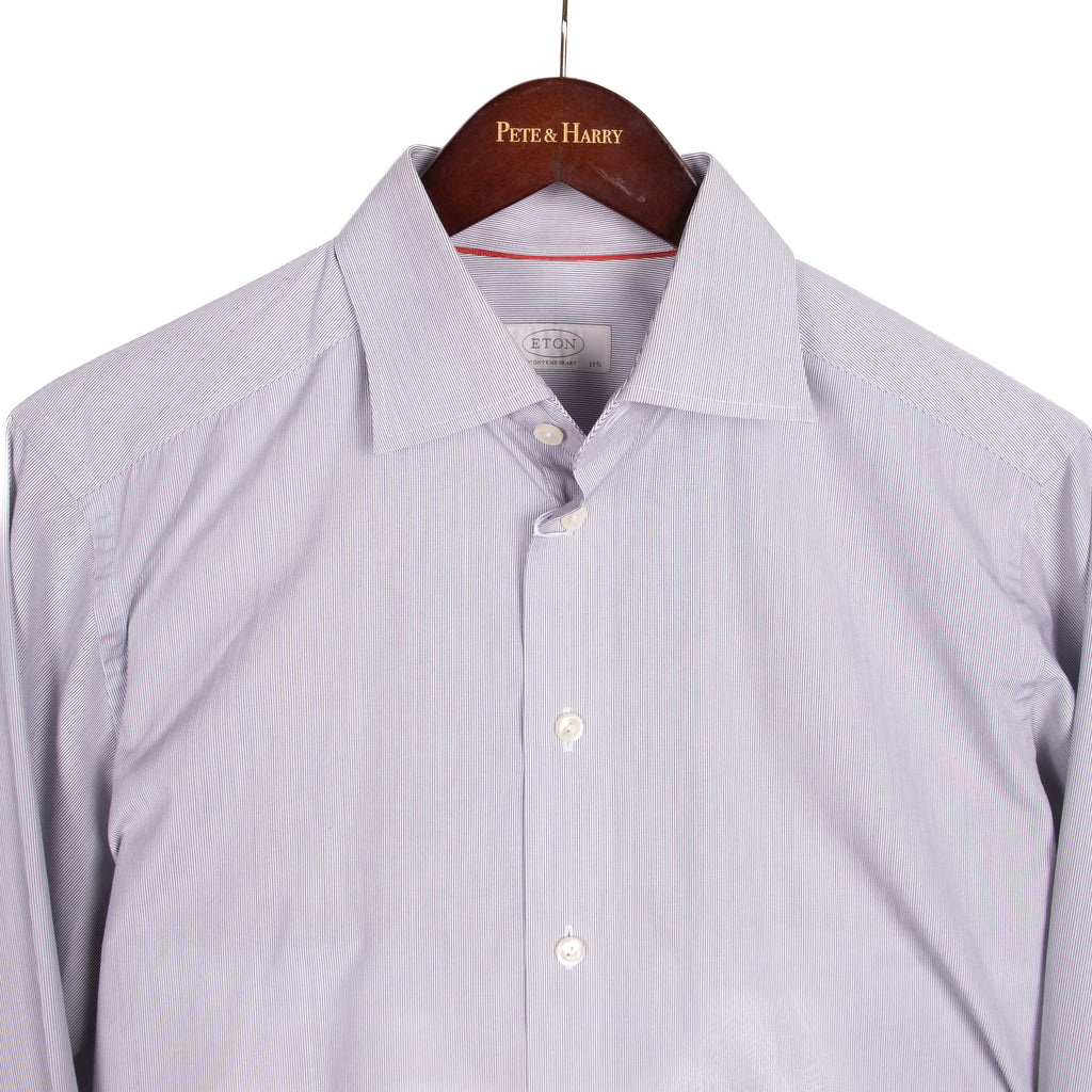 Blue Striped Business Shirt