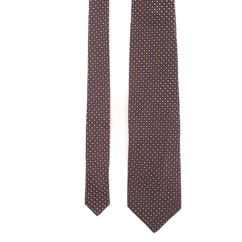 Canali Navy Tie with Small Pattern