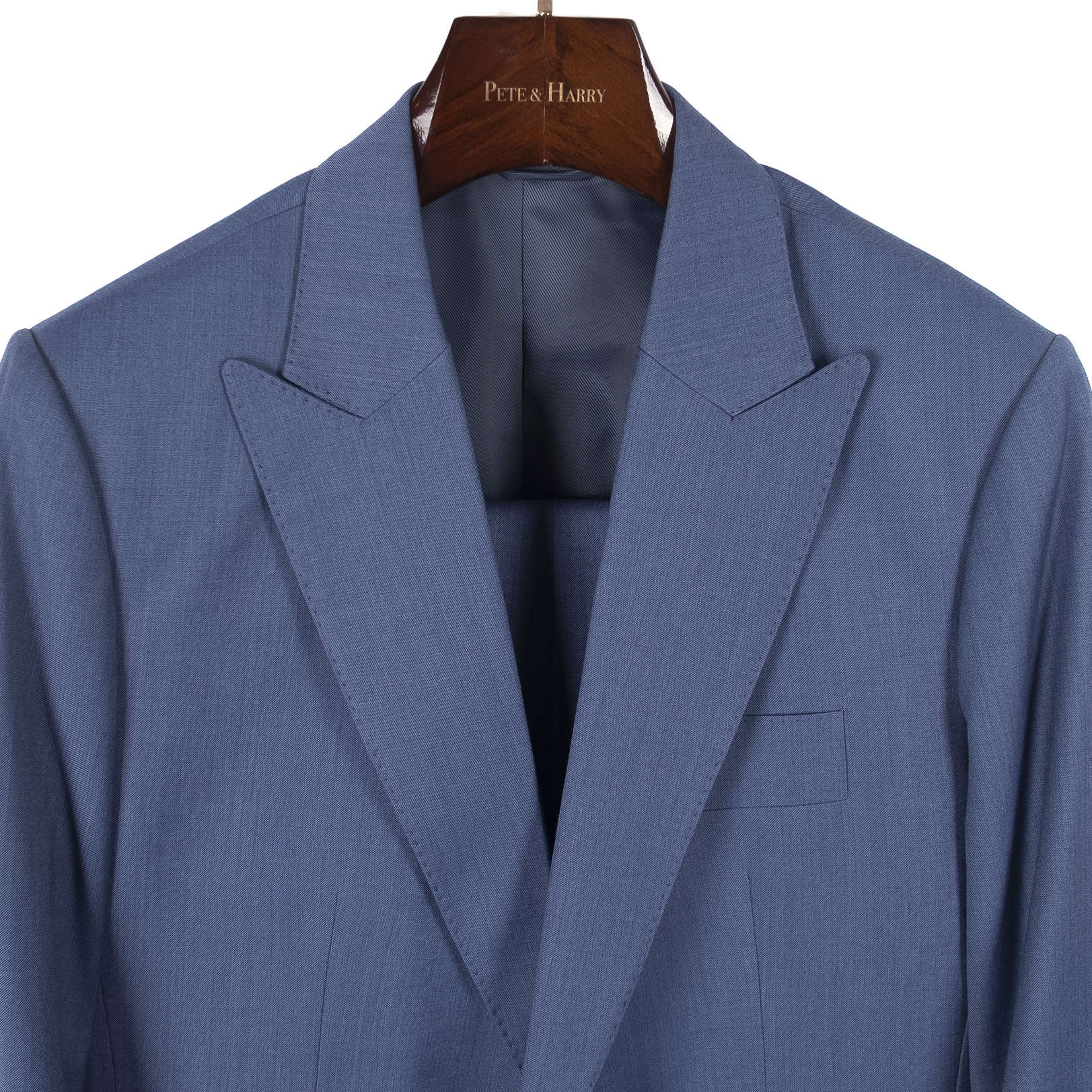 Light Blue Peak Lapel Suit