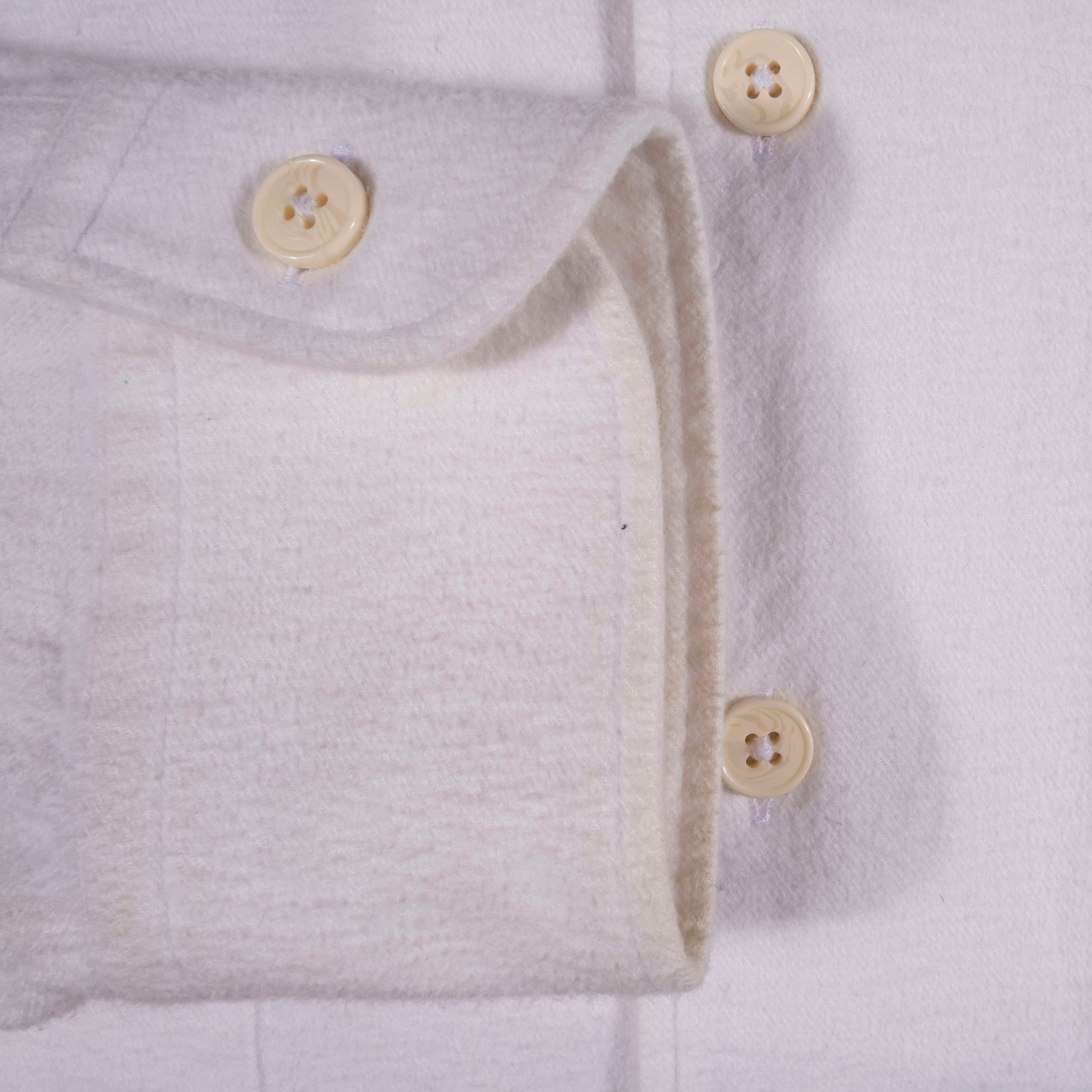 Shirtonomy White Flannel Over Shirt Sz 45