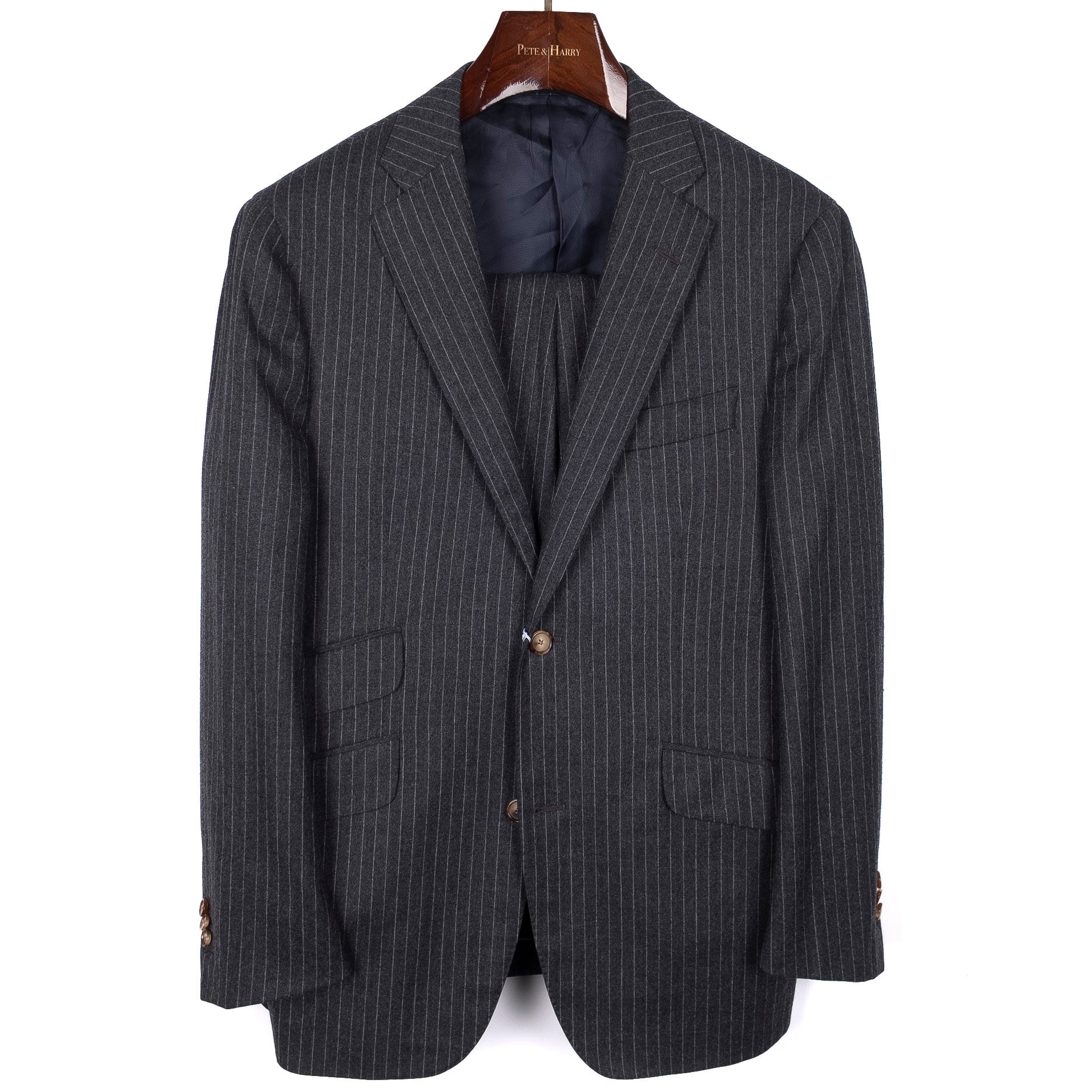 Grey Pinstripe Business Suit