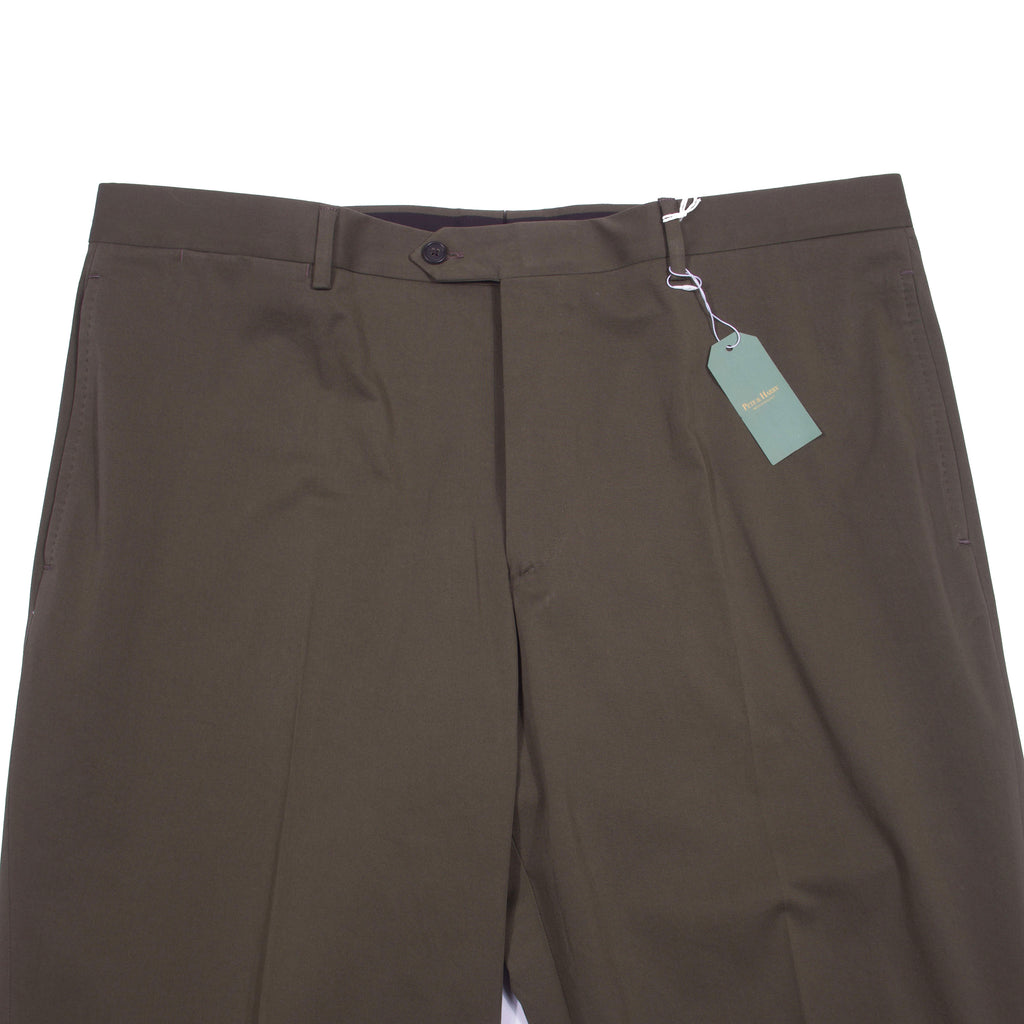 Neapolitan Hand Tailored Green Cotton Trouser