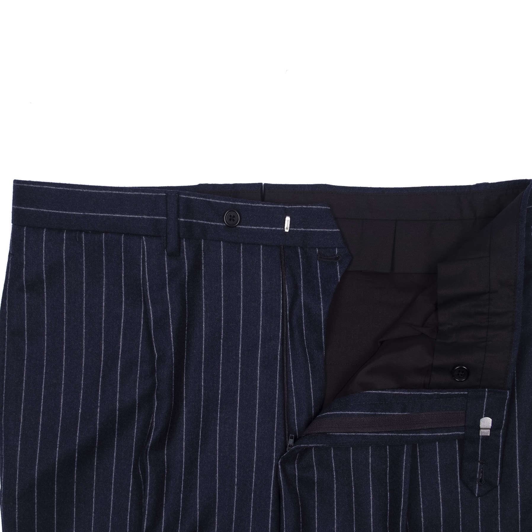 Est Retail Price 20 000 SEK - Neapolitan Hand Tailored Navy Chalk Stripe Suit