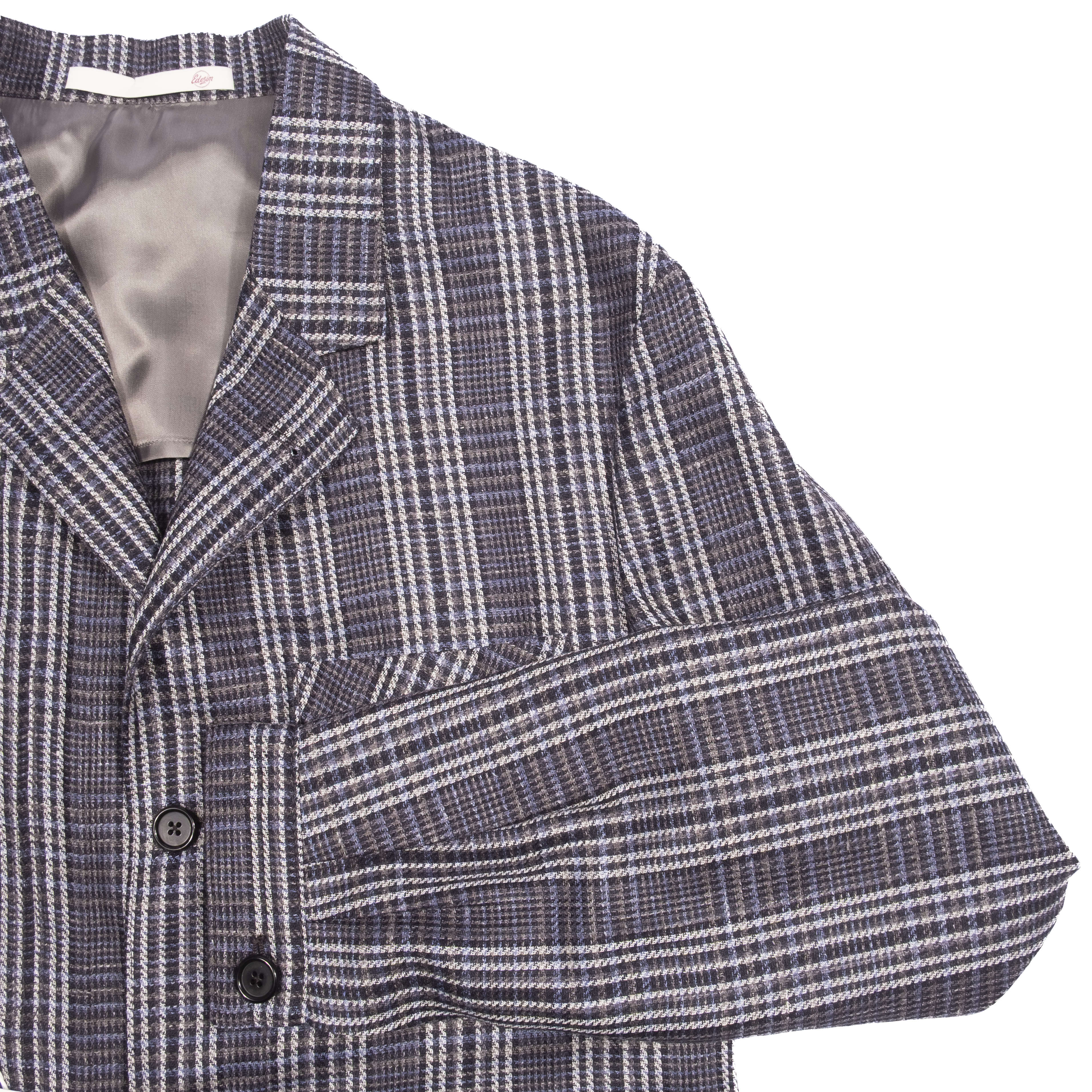 Neapolitan Hand Tailored Grey Check Chore Jacket Sz 52
