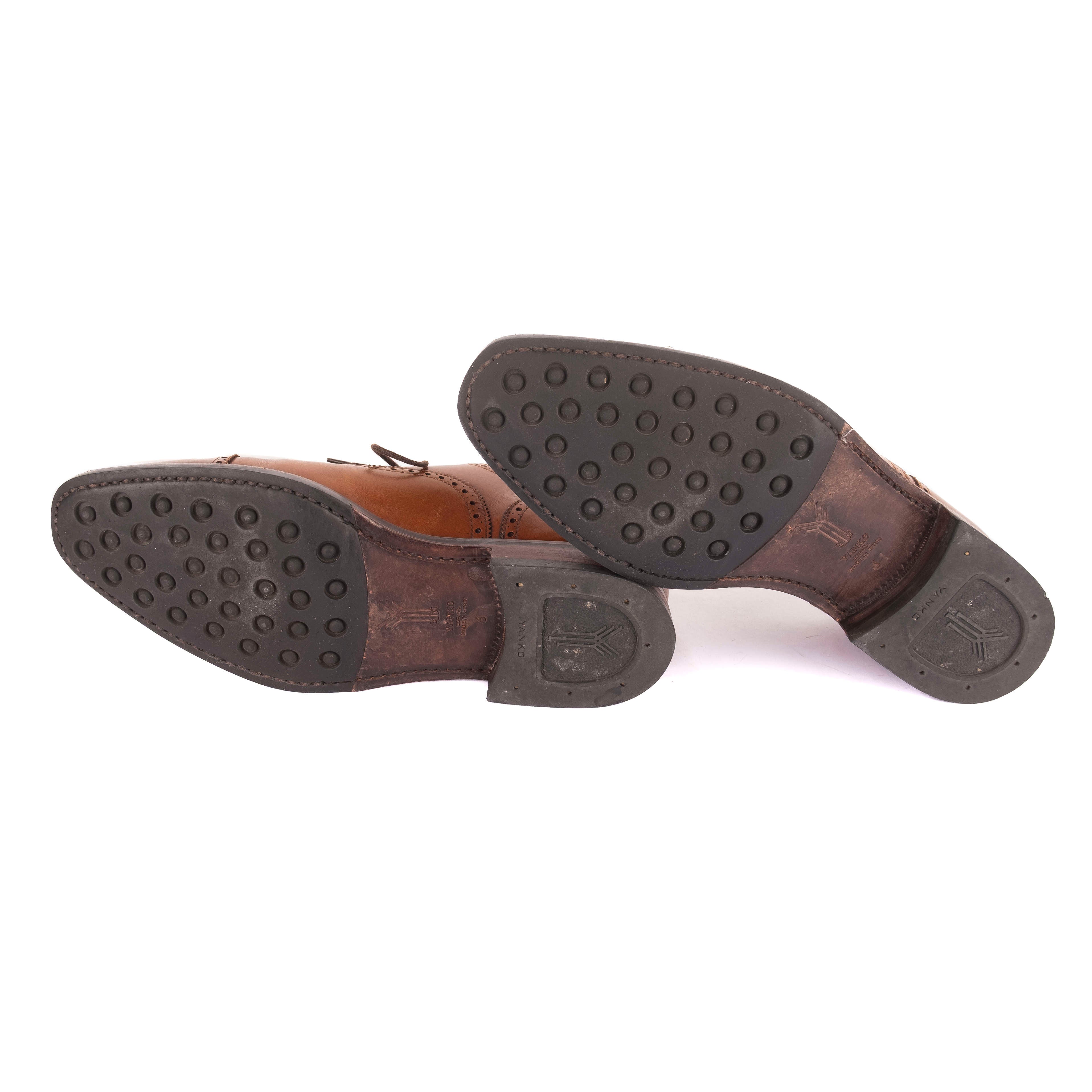 Box Calf Cognac Cap Toe Brogue Oxfords