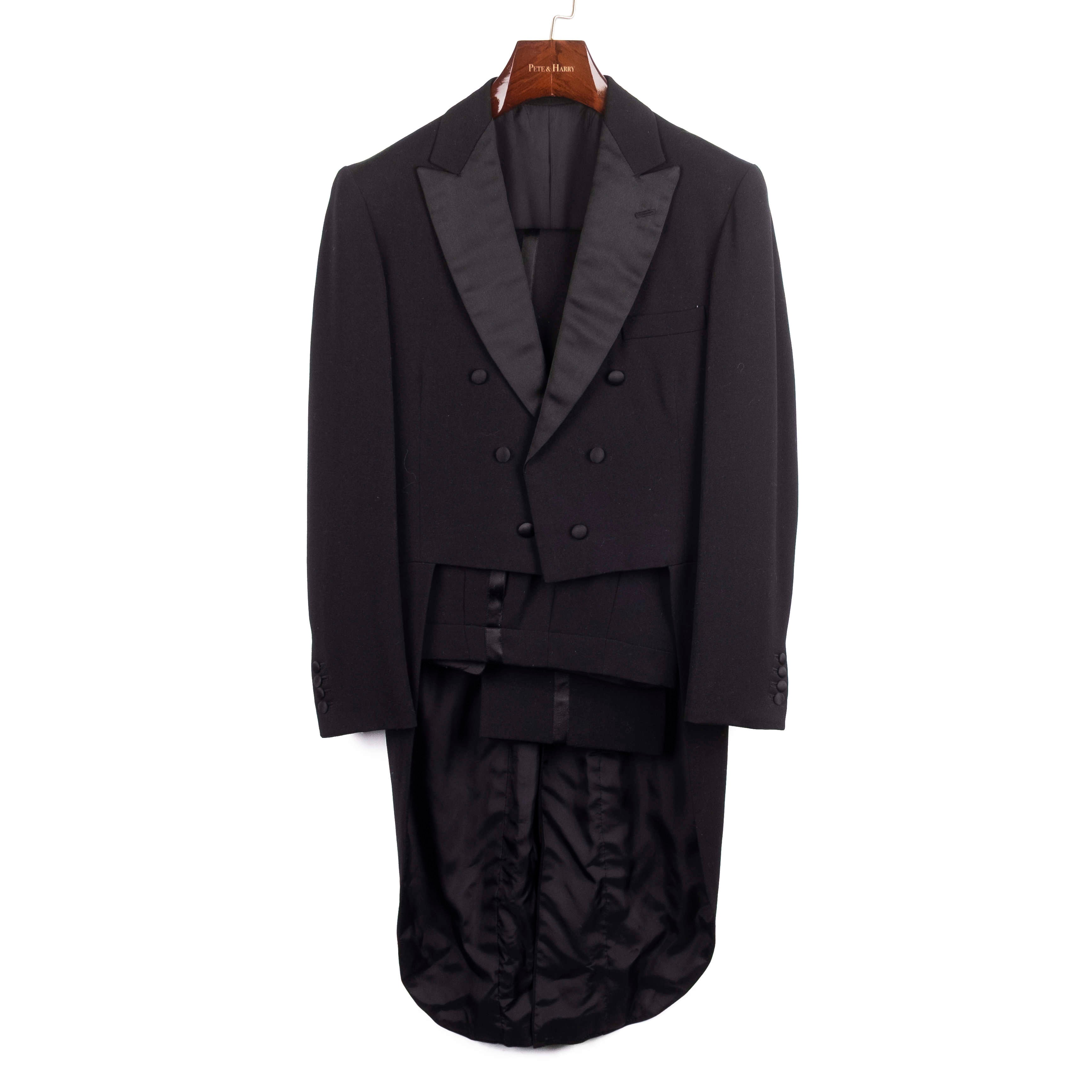 Black Vintage Bespoke Tailcoat