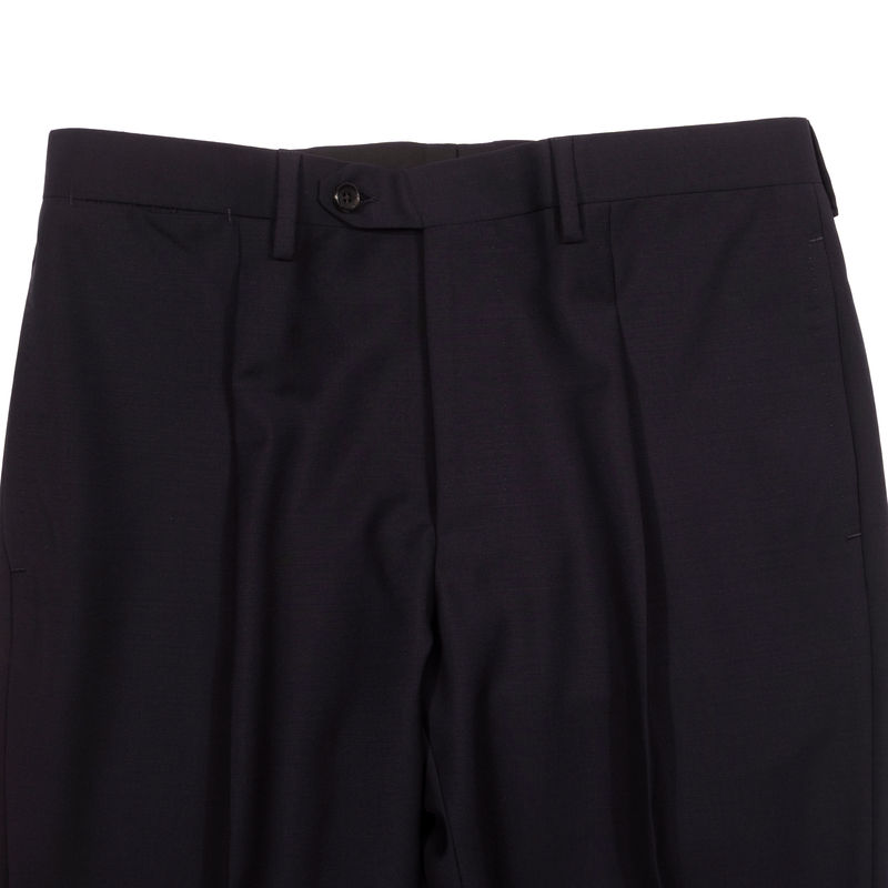 Neapolitan Hand Tailored Navy Peak Lapel Business Suit Sz 54