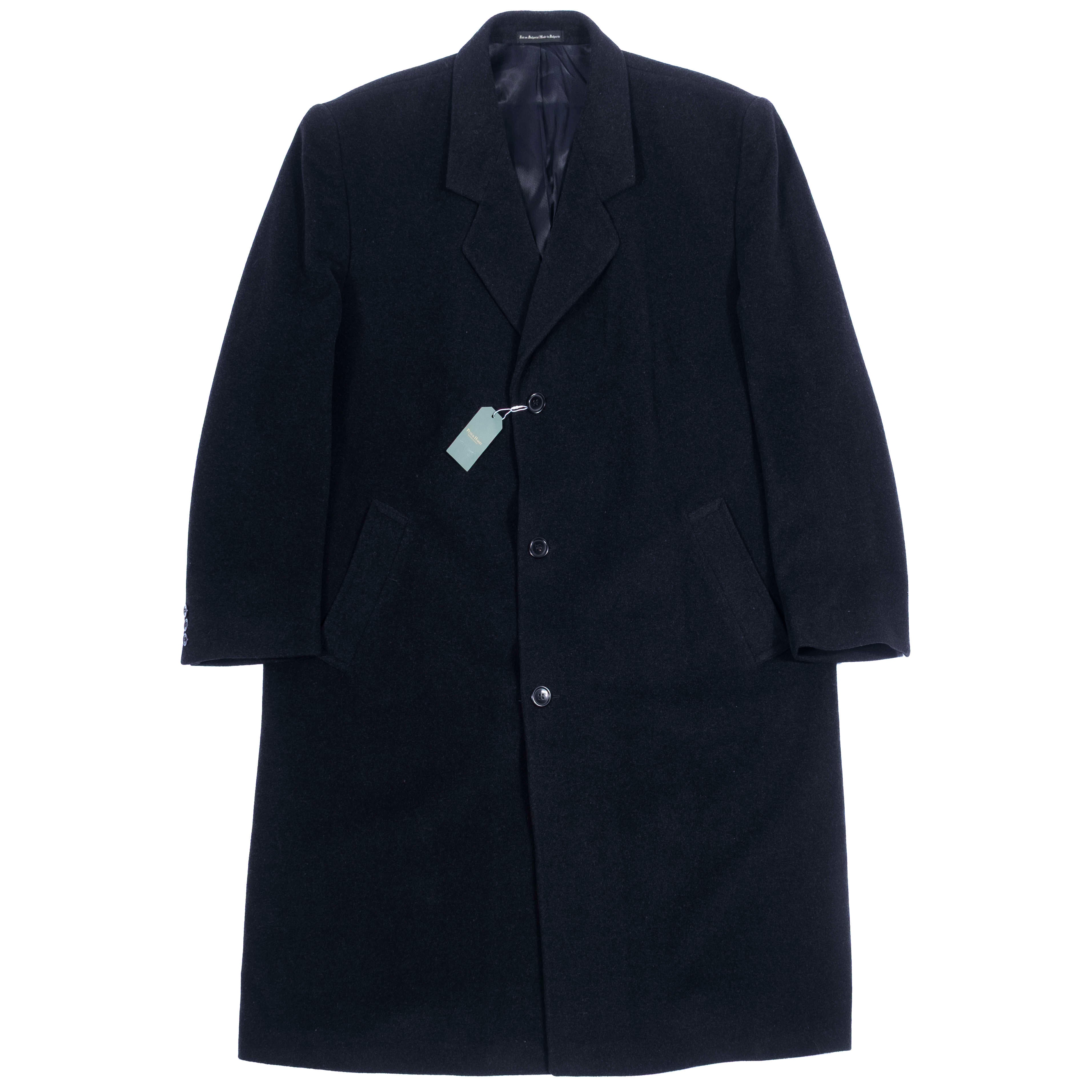 Oscar De La Renta Grey Wool/Cashmere Coat Sz 52