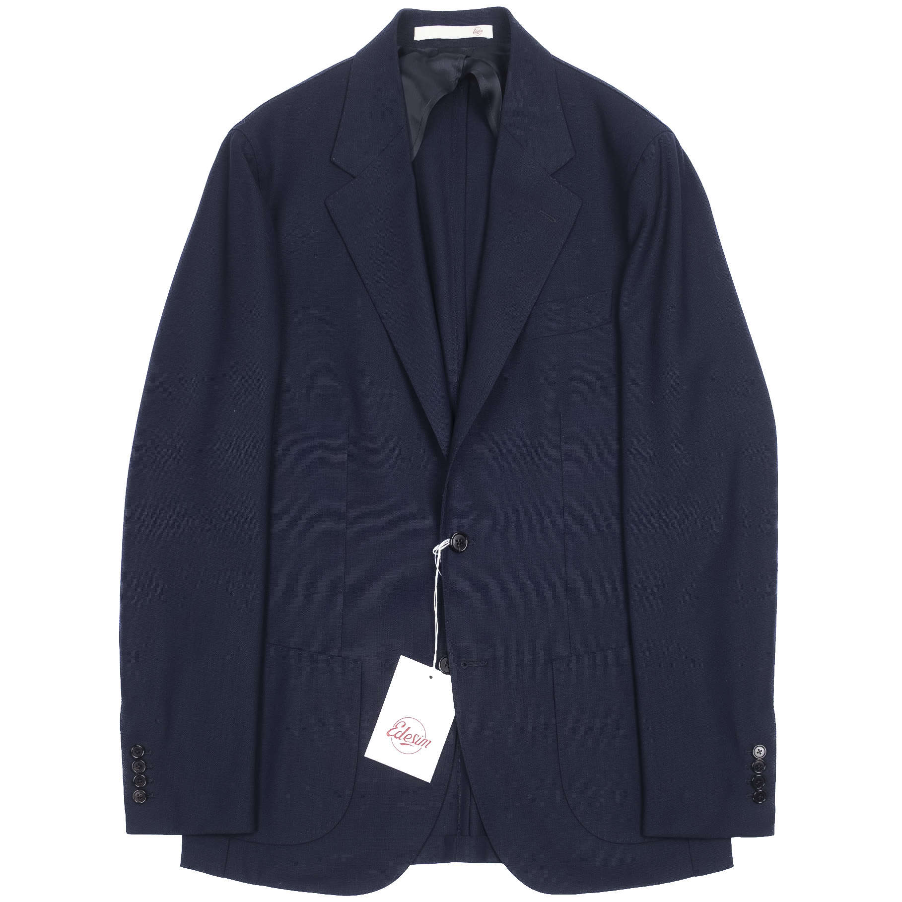 Neapolitan Hand Tailored Drapers Hight Twist Wool Navy Sport Coat Sz 54
