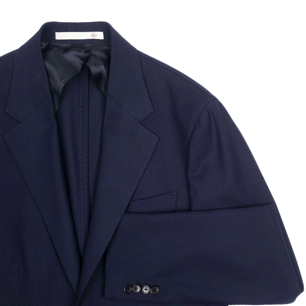 Neapolitan Hand Tailored Drapers Hight Twist Wool Navy Sport Coat Sz 54