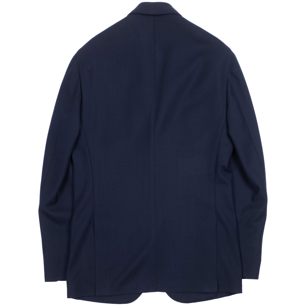 Neapolitan Hand Tailored Drapers Hight Twist Wool Navy Sport Coat Sz 48