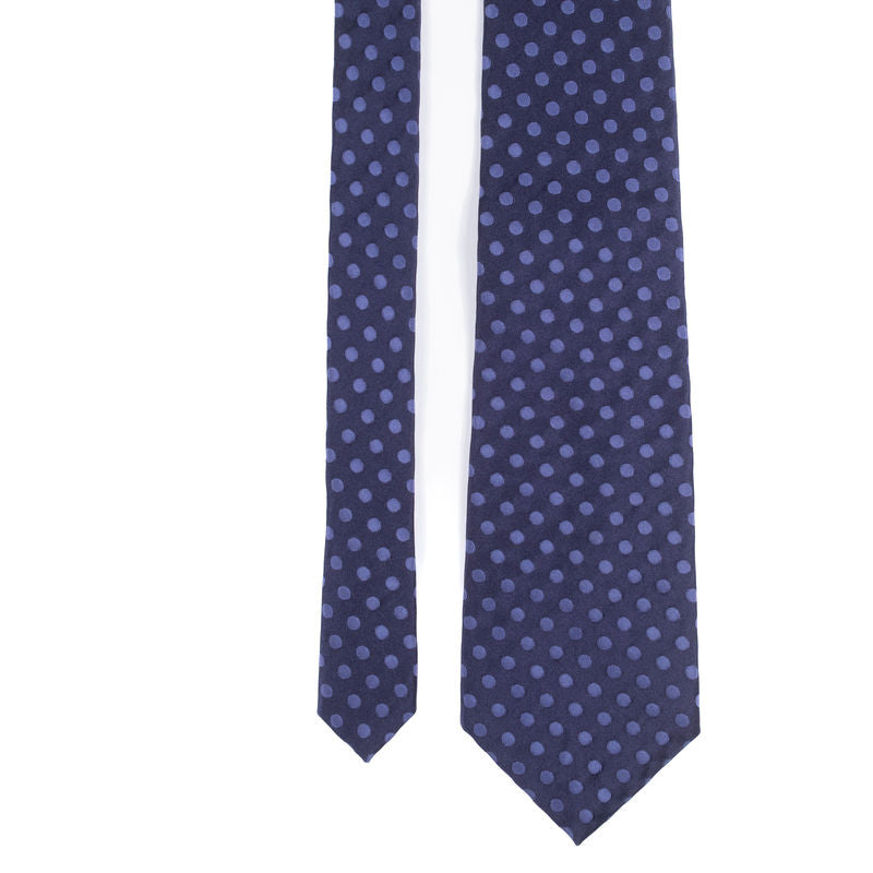 Duchamp Navy Polka Dot Tie