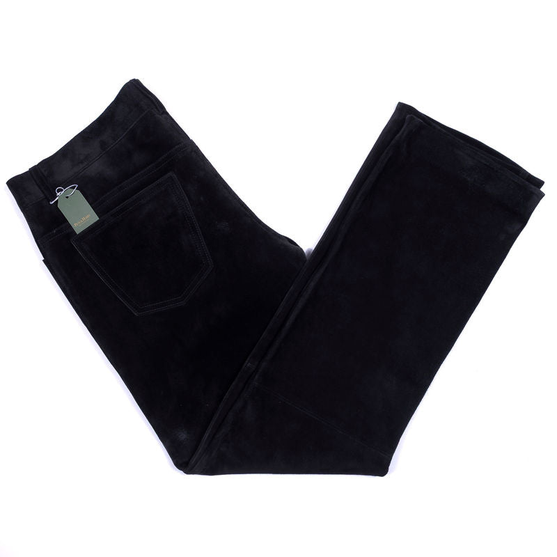 Hermès Black 5 Pocket Suede Trousers