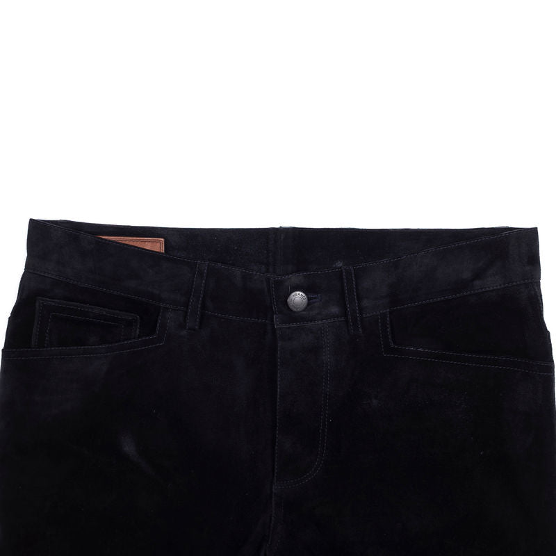 Hermès Black 5 Pocket Suede Trousers
