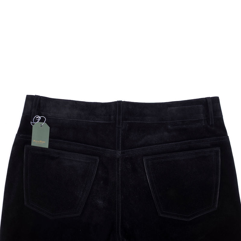 Hermès Black 5 Pocket Suede Trousers