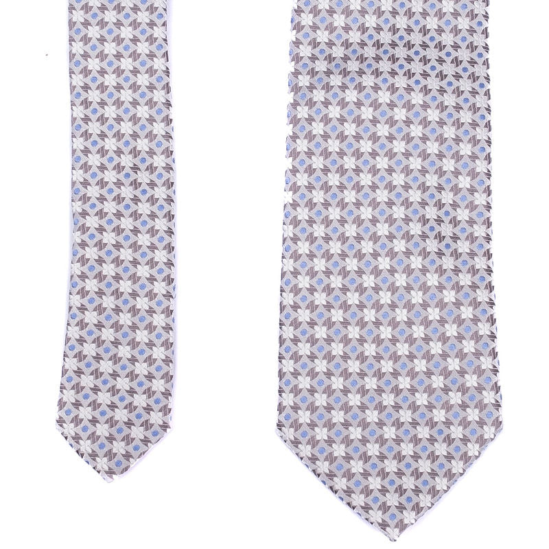 Silver Patterned Tie