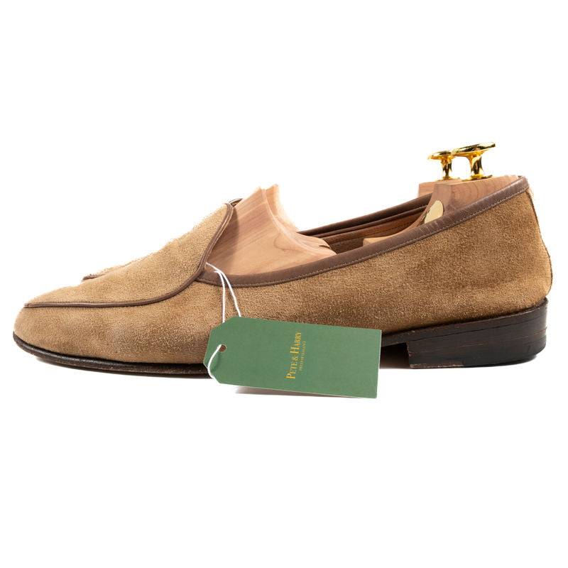 Baudoin & Lange Beige Suede Belgian Loafers