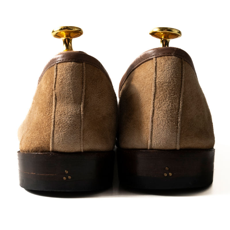 Baudoin & Lange Beige Suede Belgian Loafers