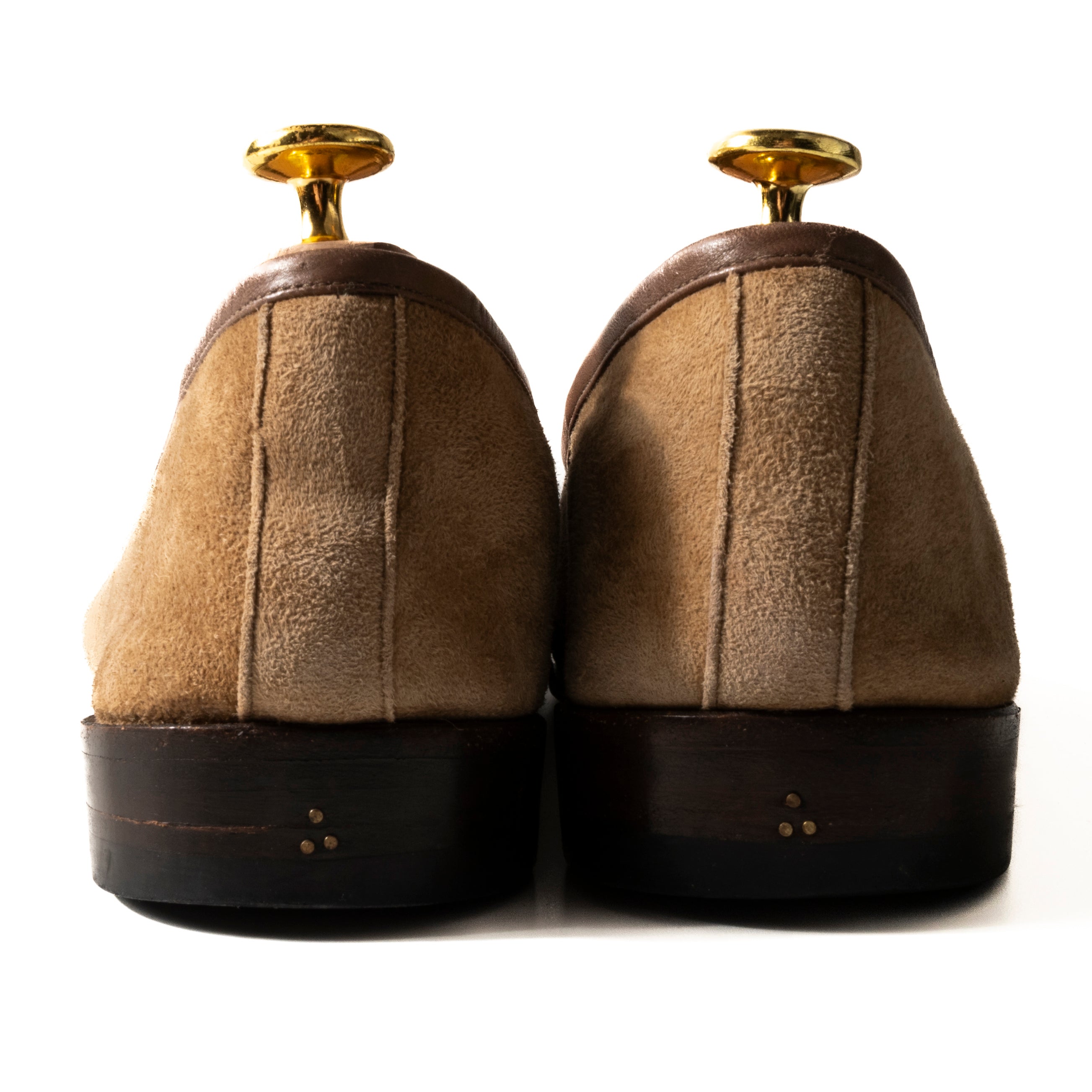 Baudoin & Lange Beige Suede Belgian Loafers