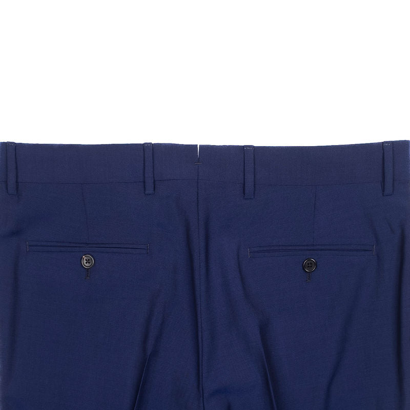 Neapolitan Hand Tailored Blue Double Breasted Holland & Sherry Wool Suit Sz 52