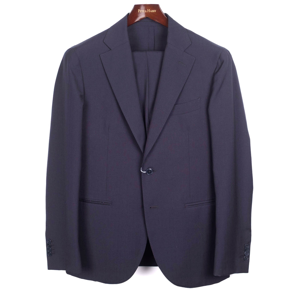 Navy Herringbone Suit
