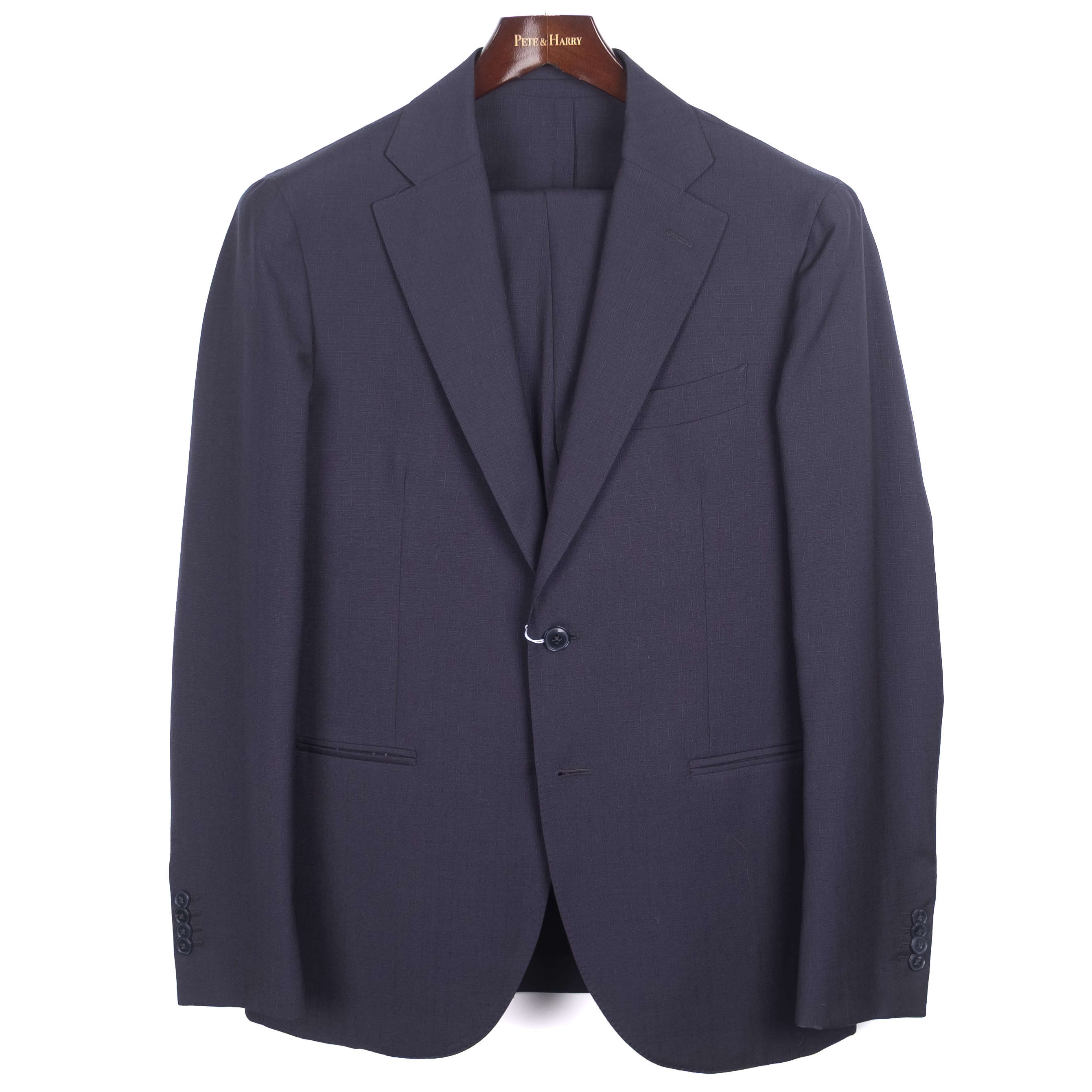 Navy Herringbone Suit