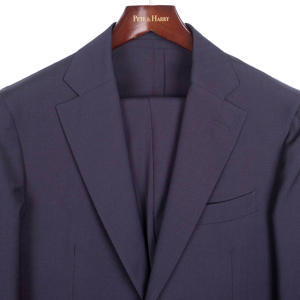 Navy Herringbone Suit